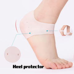 Silicone Heel Protectors for Cracking Relief, 3 Pairs