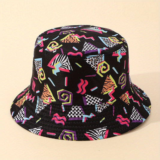 Geometric Argyle Double-sided Fisherman Hat