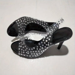Rhinestone Stiletto Heels Slingback Sandals