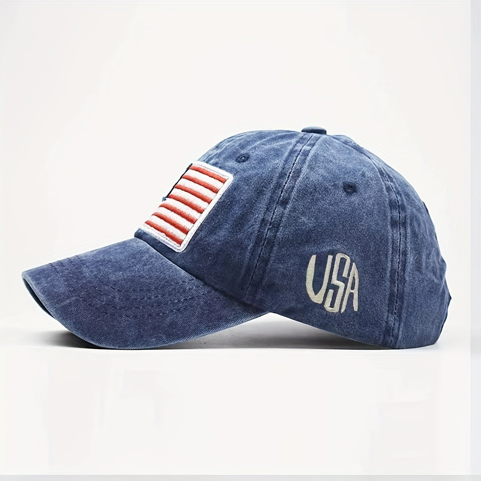 American Flag Baseball Cap Adjustable Unisex Peaked Cap