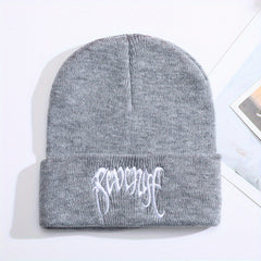Embroidery Cold Hat Warm Ear Protection Knit Cap