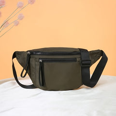 Fluorescent Waist Bag Leather Zipper Ornament Chest Bag
