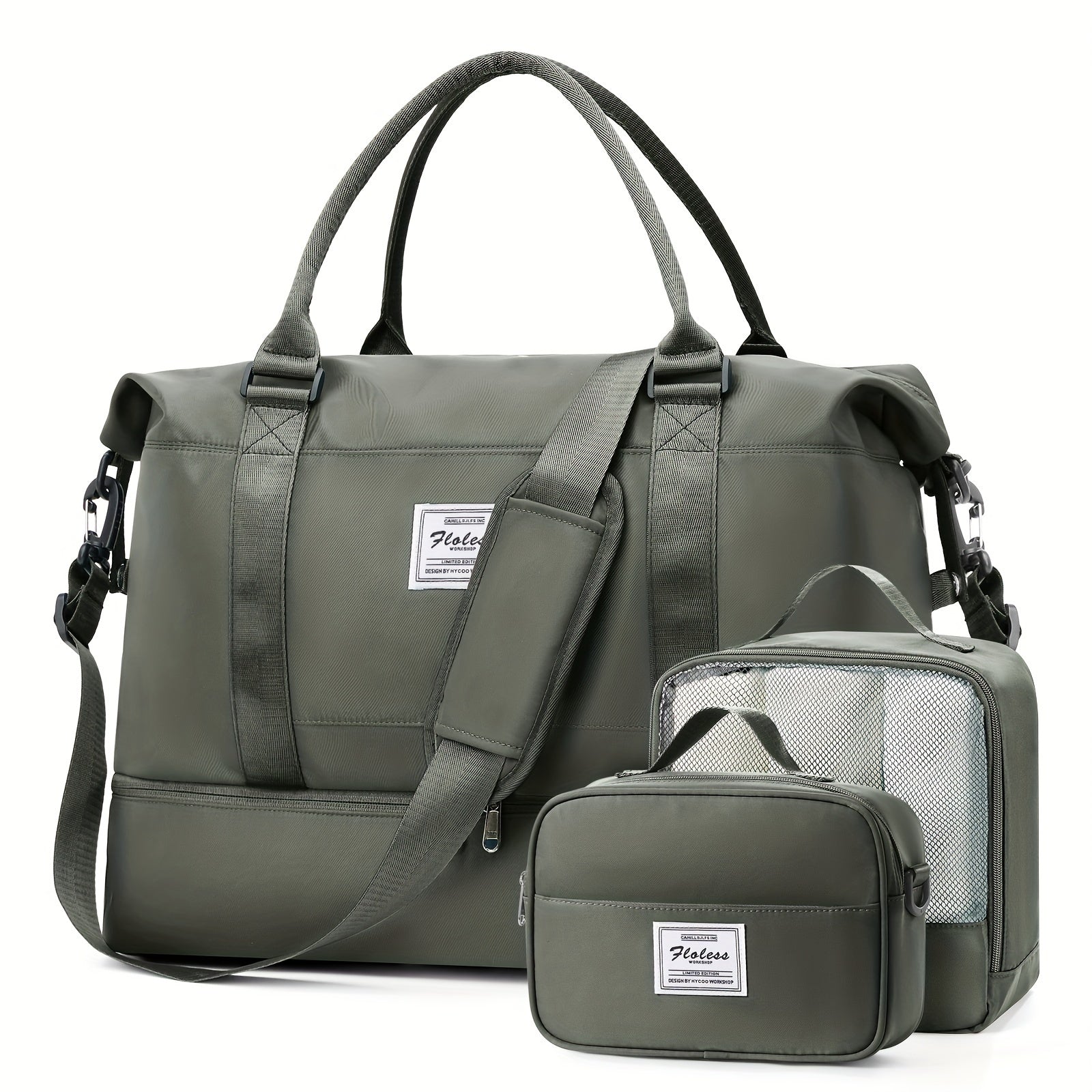 3 Piece Travel Bag Set Large Capacity Carry on Tote For Women