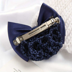 Bowknot Snood Barrette Hair Clip Perfect For Securing Buns Or Ponytails