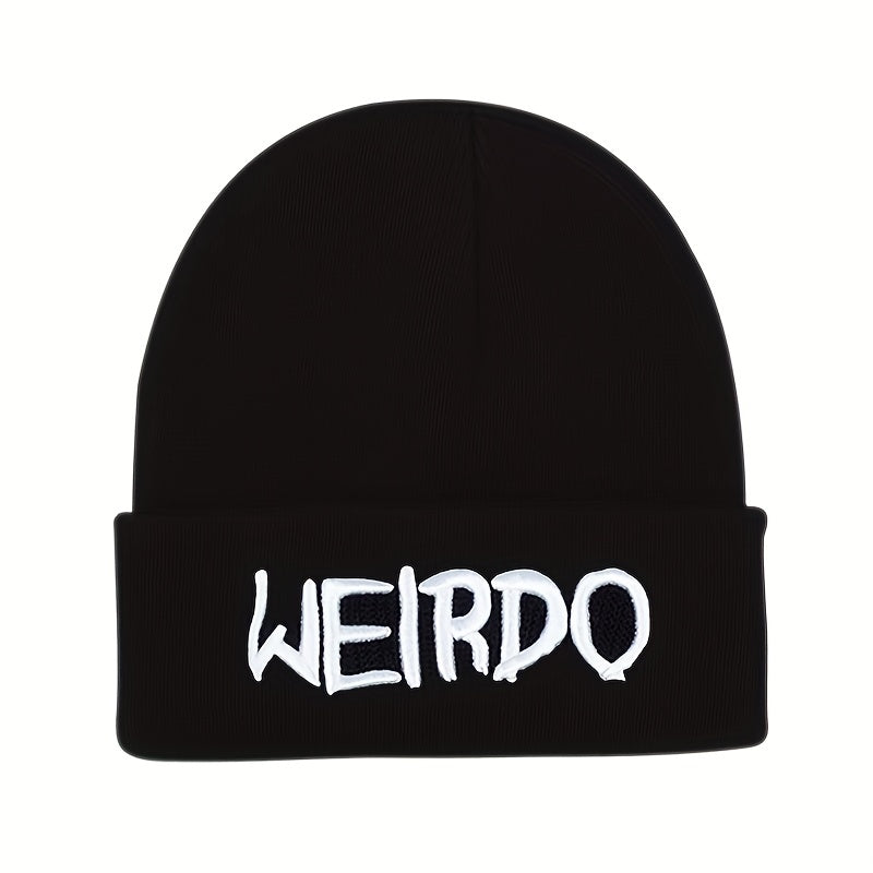 3D Letter Weirdo Beanie Hip Hop Hat Street Windproof Knitted Hat