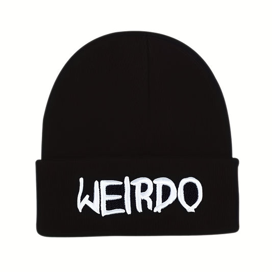 3D Letter Weirdo Beanie Hip Hop Hat Street Windproof Knitted Hat