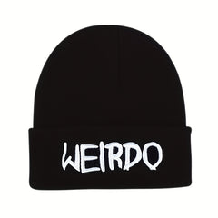 3D Letter Weirdo Beanie Hip Hop Hat Street Windproof Knitted Hat