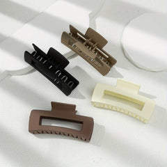 4 Pcs Rectangle Hair Claw Clips Strong Hold Easy Styling Accessories