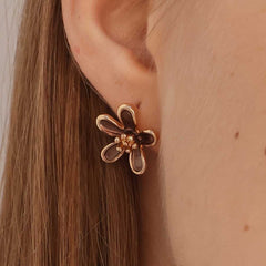 Chic French Vintage Inspired Enamel Floral Jewelry Set for Women