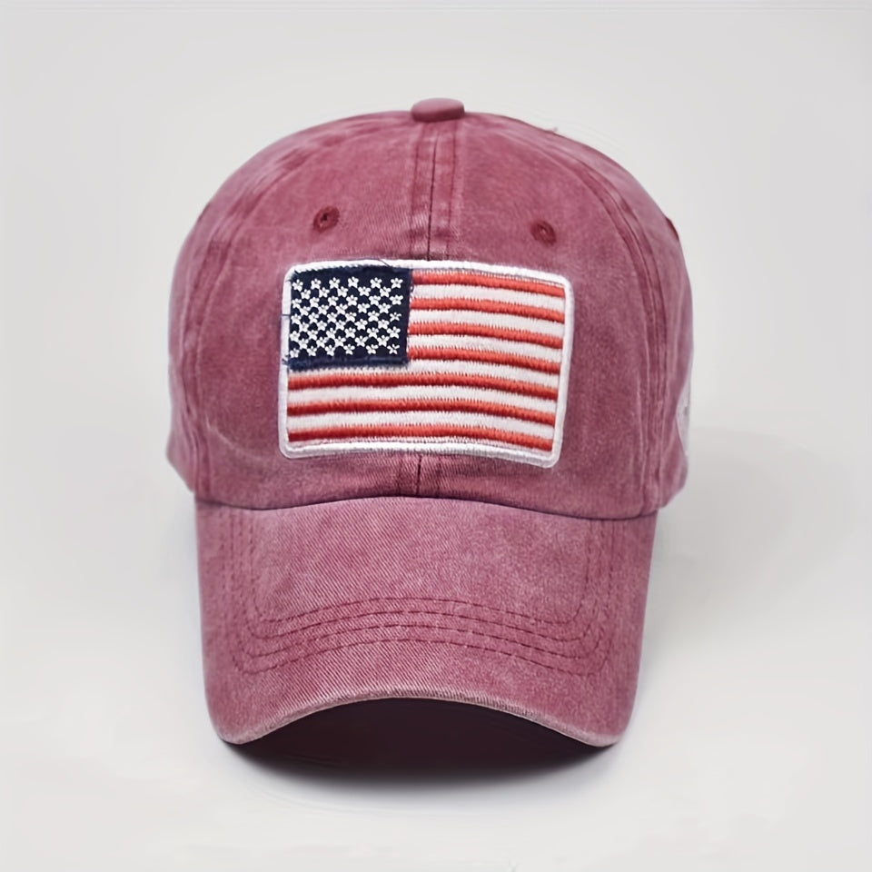 American Flag Baseball Cap Adjustable Unisex Peaked Cap