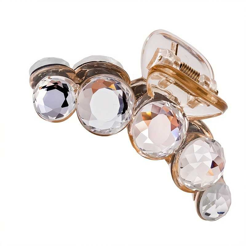 Elegant Sparkling Rhinestone Hair Claw Clip With Non Slip Design For Women