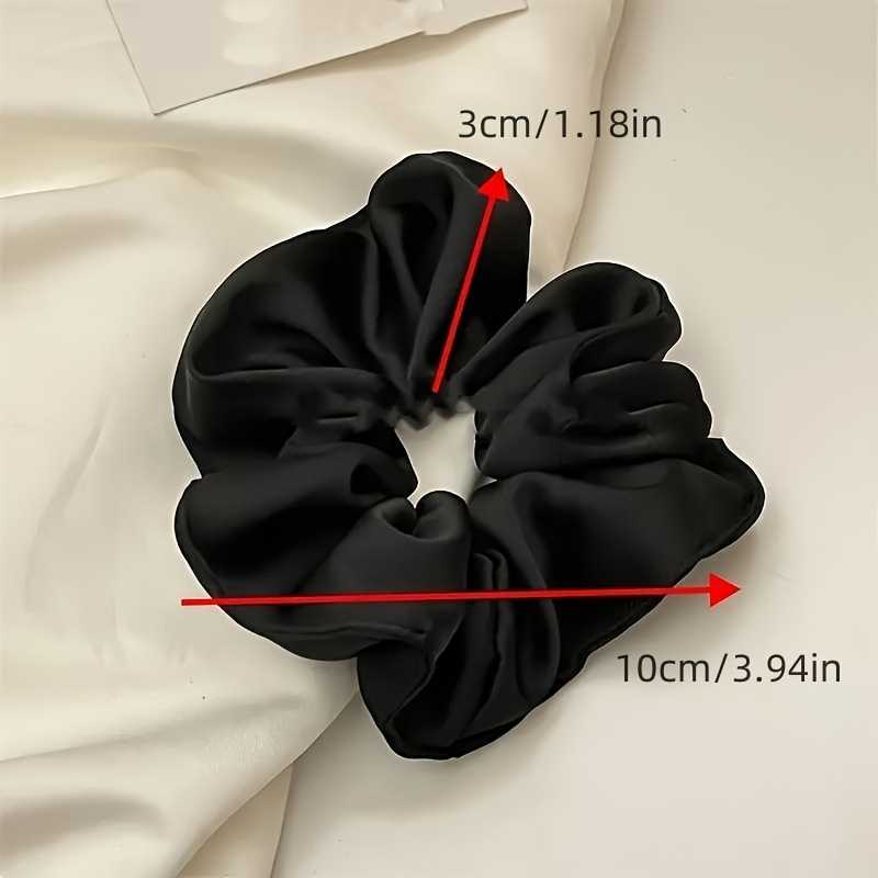 5pcs Elegant Satin Scrunchies Soft  Elasticity Hair Ties For Women