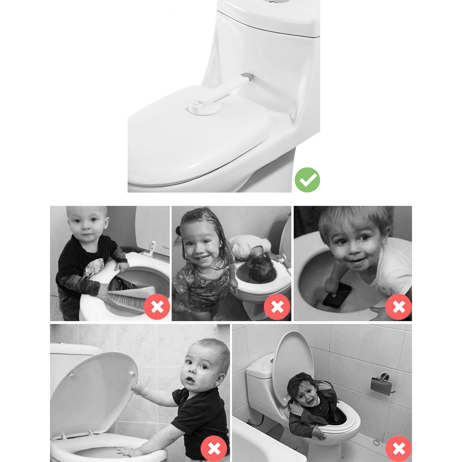 Toilet Lock Baby Anti Open Lid, Child Safety