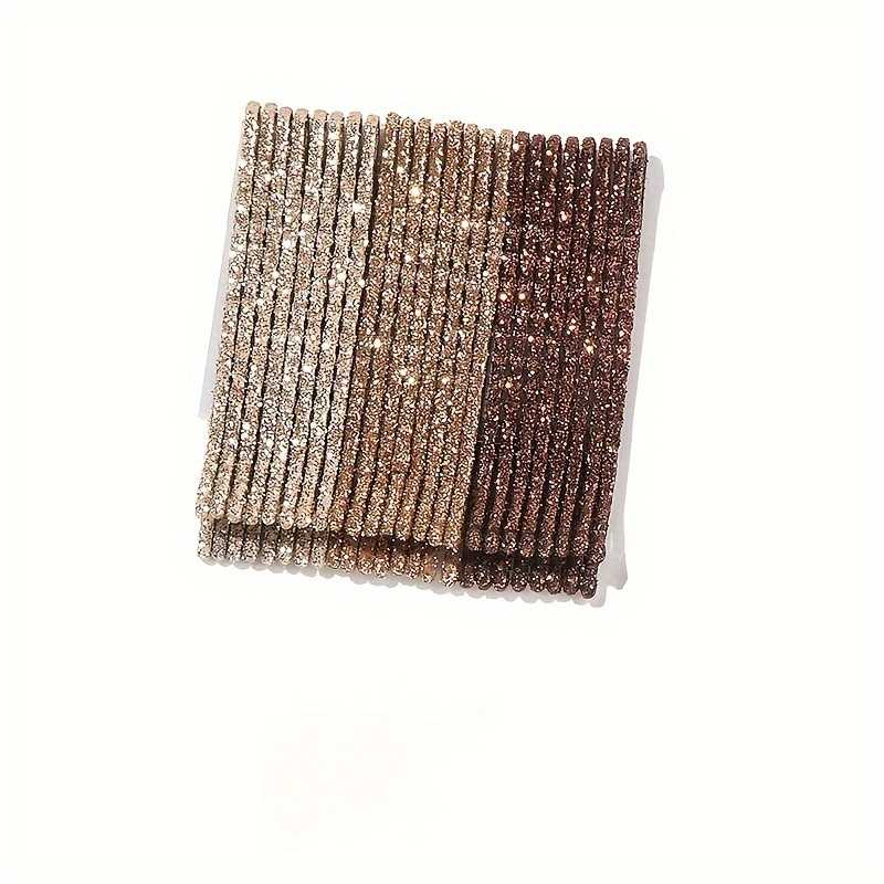 24Pack Solid Color Alloy Hair Barrettes Sequin Hair Clips Set