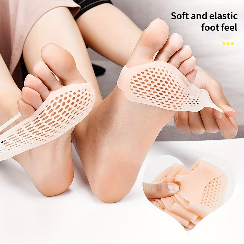 Silicone Forefoot Pads for High Heels - Breathable Honeycomb Insoles