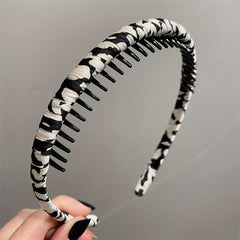 Elegant Leopard Print Headband for Women Non Slip Fashionable Hair Accessory