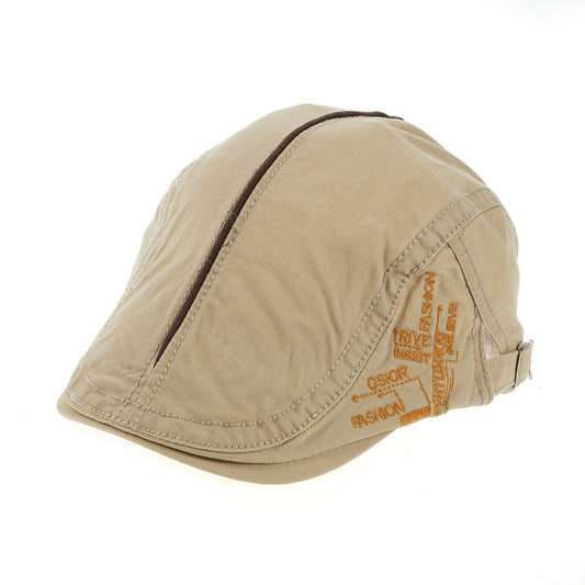Outdoor Cotton Peaked Cap Embroidery Beret Hat