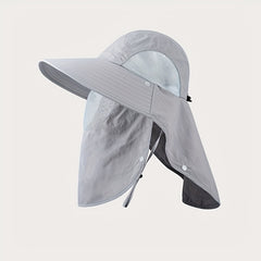 Men's Summer Wide Brim Face Covering Cape Hat