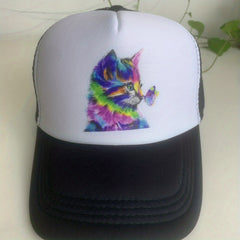 Cat Element Baseball Cap Mesh Cap Sun Hat