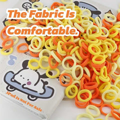 Bulk Piece of 100 Colorful Nylon Hair Ties Elastic Ponytail Holders for Women