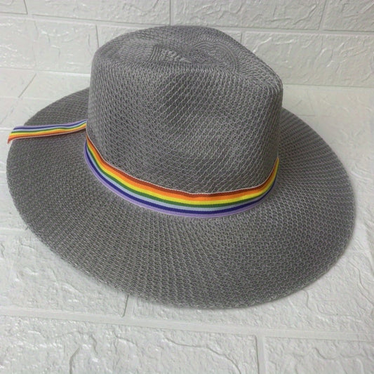 Rainbow Ribbon Summer Sun Hat