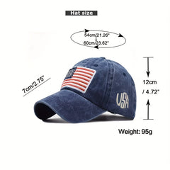 American Flag Baseball Cap Adjustable Unisex Peaked Cap