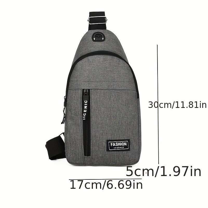 Men's Large Canvas Chest Bag All-match Style