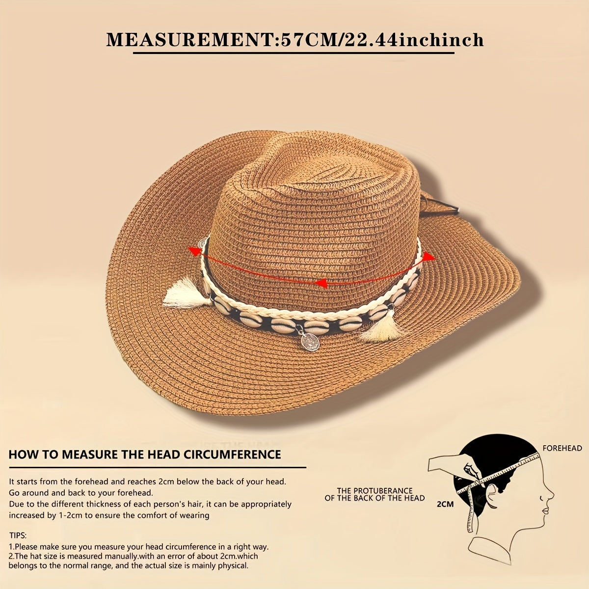 Stripe Paper Straw Hat for Men