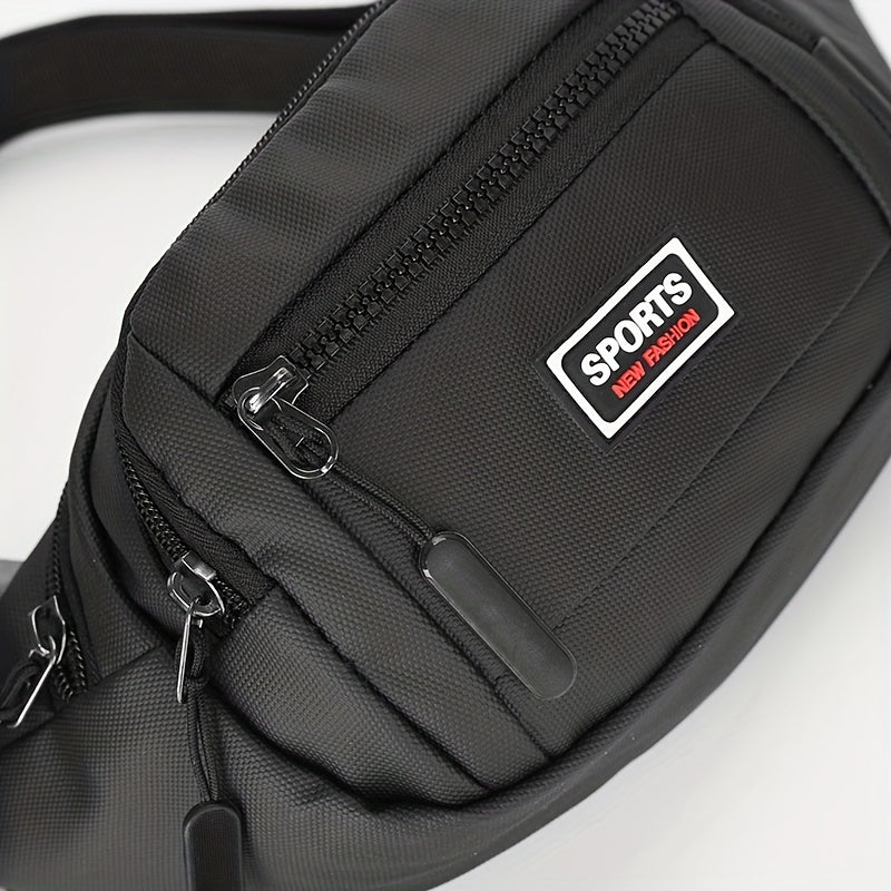 Men's Nylon Chest Bag Shoulder Backpack