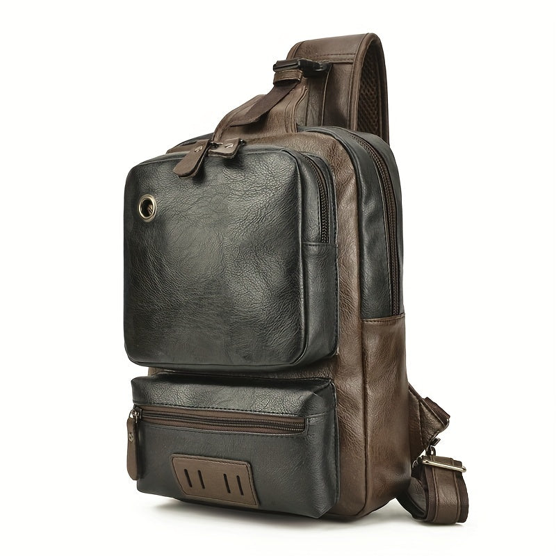 Men's Large Capacity Chest Bag Business Casual Shoulder Bag