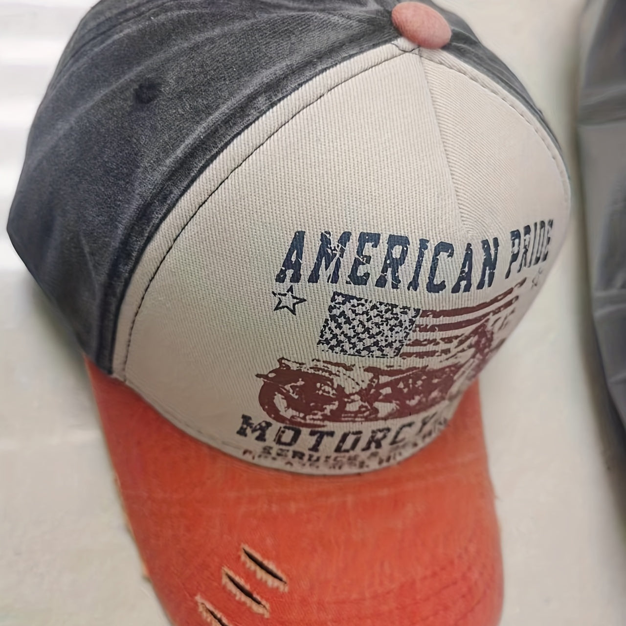 Distressed Washed Cotton Baseball Cap