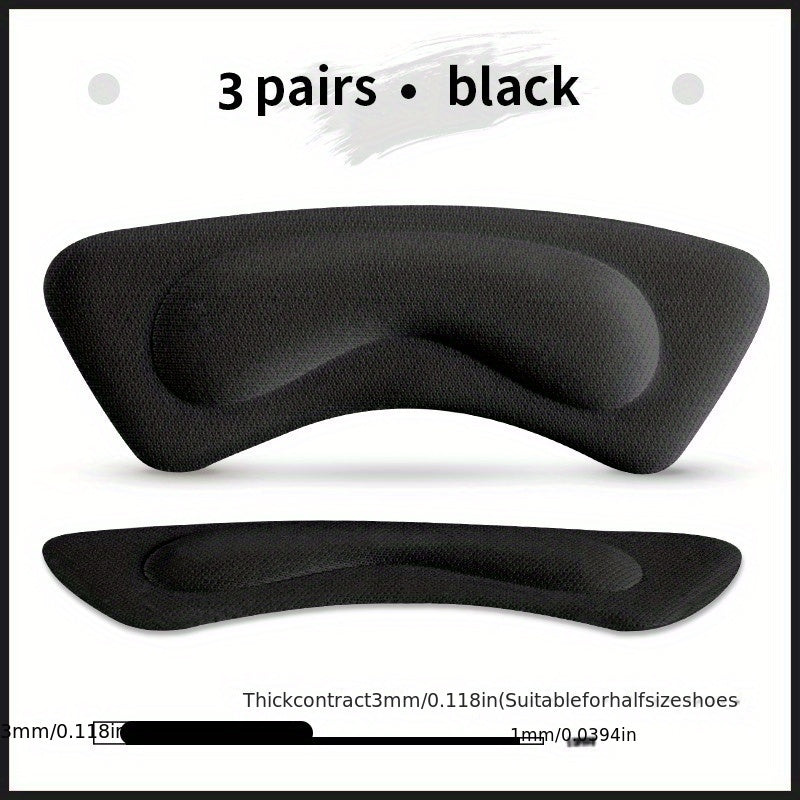 3 Pairs Heel Insoles Protector Sticker High Heels Adhesive Pad Pain Relief Patch