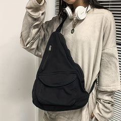 Kpop Canvas Sling Bag Crossbody Women's Chest Purse