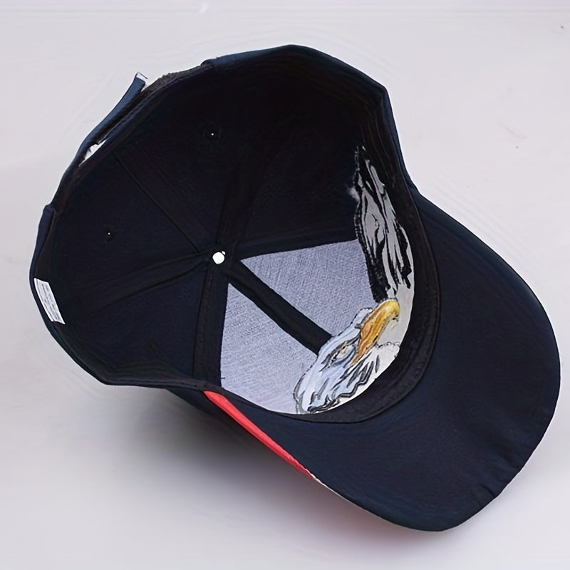 Eagle Embroidery Baseball Cap Cotton Outdoor Dad Hat Adjustable Sunscreen