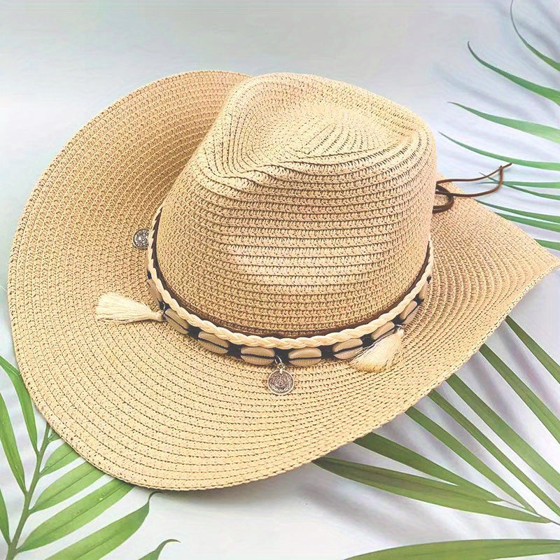 Stripe Paper Straw Hat for Men