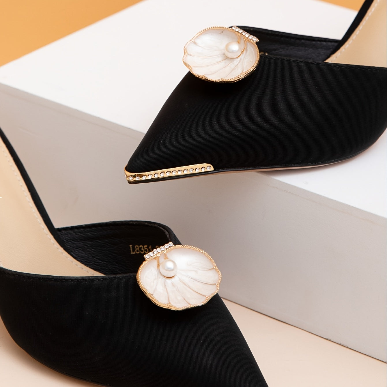 2pcs Shell Shoe Buckles For Wedding High Heels