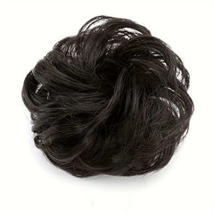Fluffy Wigs Hair Tie Black Bun Scrunchie Featuring A Minimalist Style For Women
