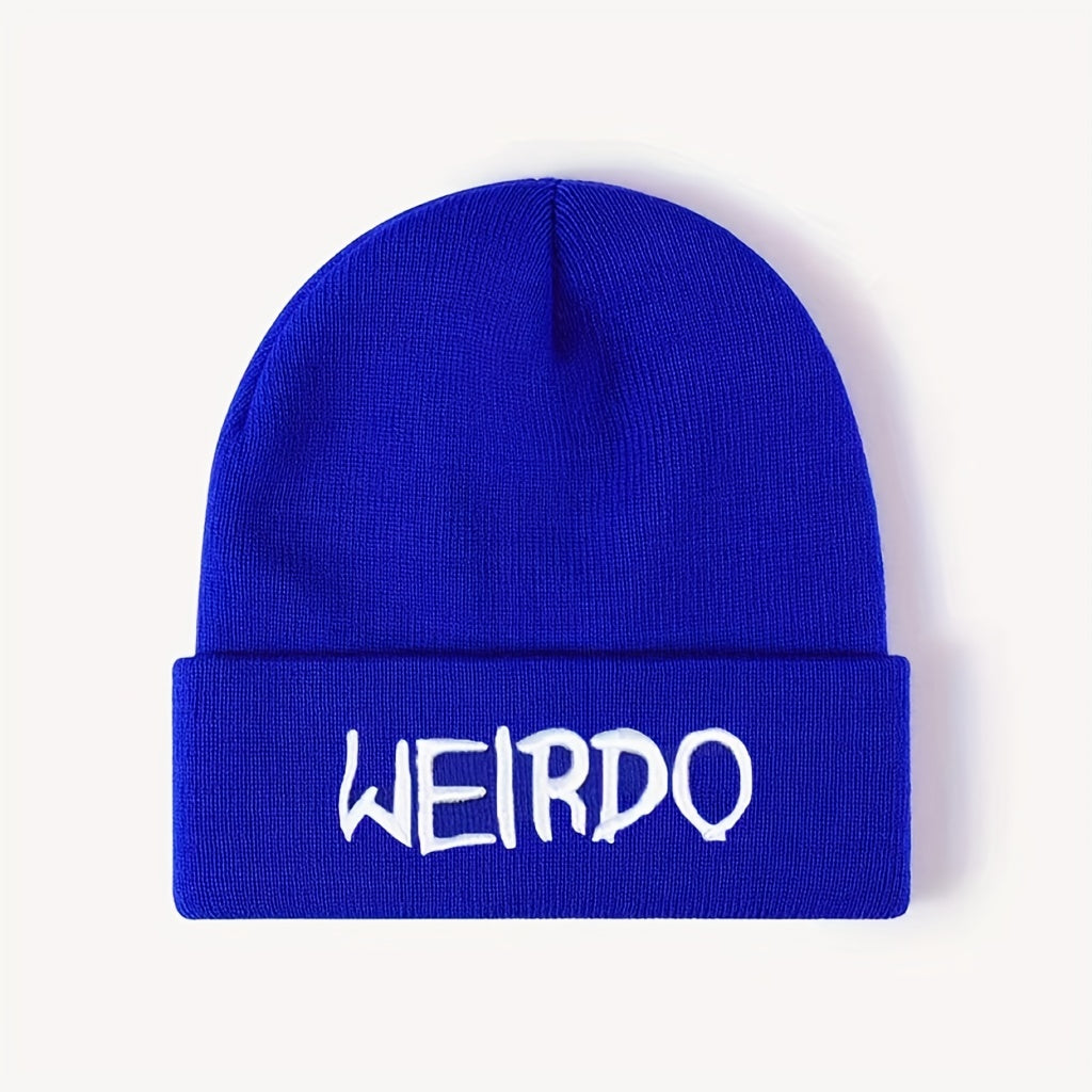 3D Letter Weirdo Beanie Hip Hop Hat Street Windproof Knitted Hat