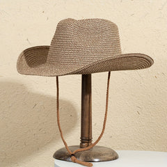 Casual Big Brim Jazz Hat Outdoor Beach Travel Sunscreen Straw Hat