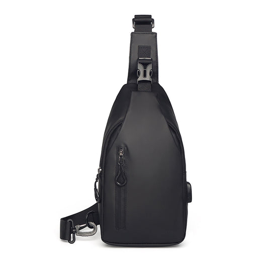 Sling Bag Shoulder Backpack Chest Bags Crossbody Daypack with USB Cable