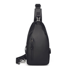 Sling Bag Shoulder Backpack Chest Bags Crossbody Daypack with USB Cable