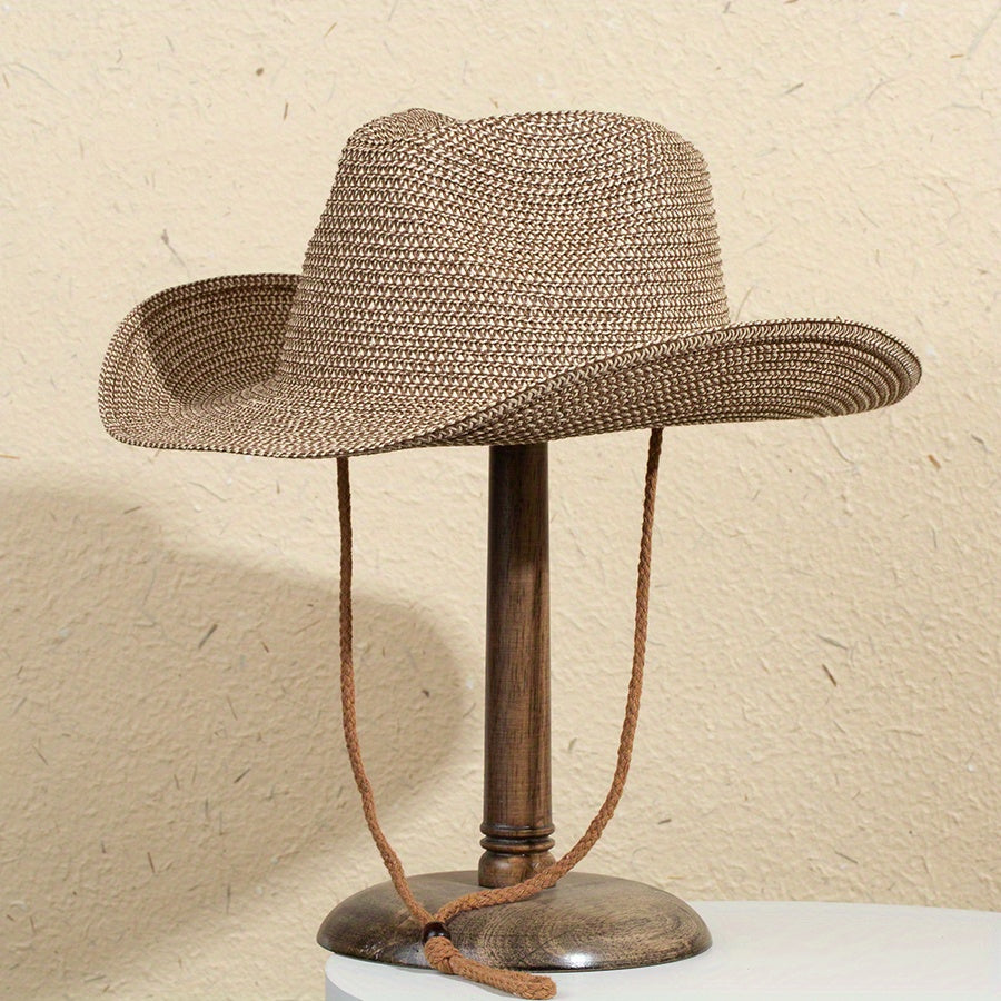 Casual Big Brim Jazz Hat Outdoor Beach Travel Sunscreen Straw Hat