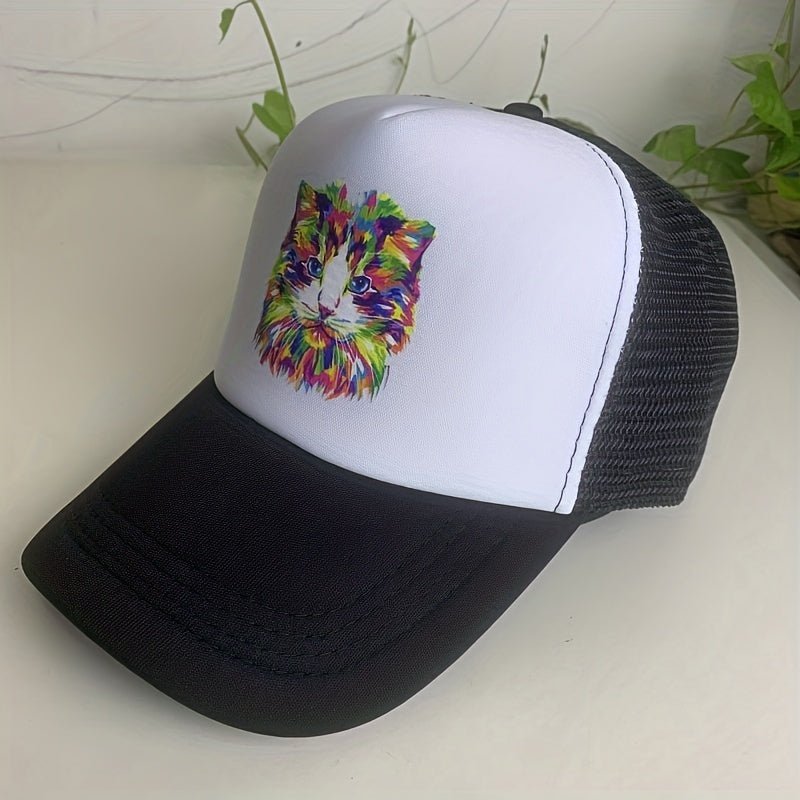 Cat Element Baseball Cap Mesh Cap Sun Hat