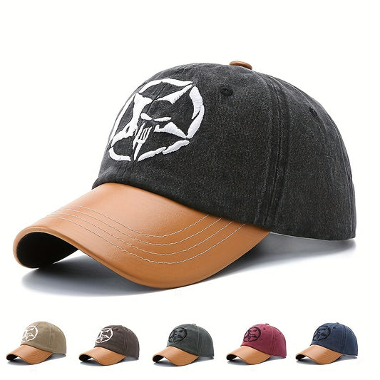 3D Embroidery Pentagram Baseball Cap Washed Hat Sports