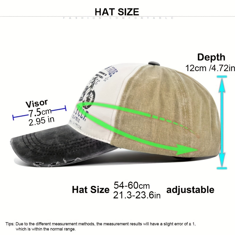 Distressed Washed Cotton Baseball Cap