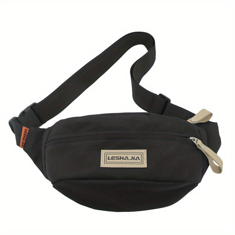 Men's Casual Letter Patch Chest Bag Travel Outdoor Sports Shoulder Bag