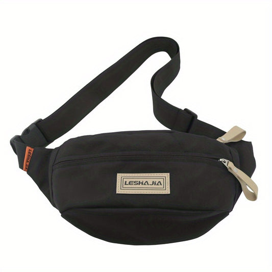 Men's Casual Letter Patch Chest Bag Travel Outdoor Sports Shoulder Bag