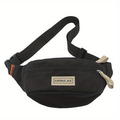 Men's Casual Letter Patch Chest Bag Travel Outdoor Sports Shoulder Bag