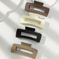 4 Pcs Rectangle Hair Claw Clips Strong Hold Easy Styling Accessories