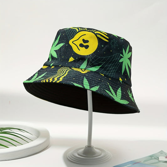 Maple Leaf Happy Face Fisherman Hat